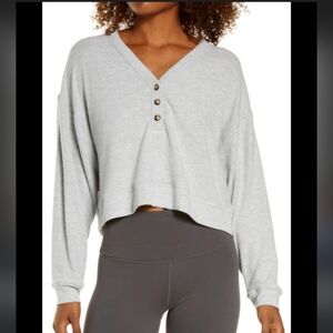 Alo Micro Waffle Cropped Henley